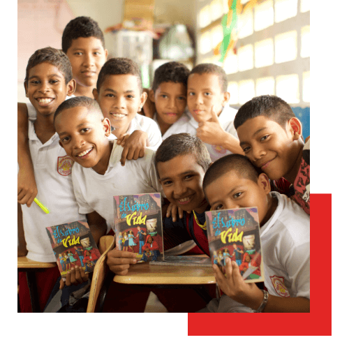 schoolboys that received the Book of Hope thanks to OneHope's donor fundraising