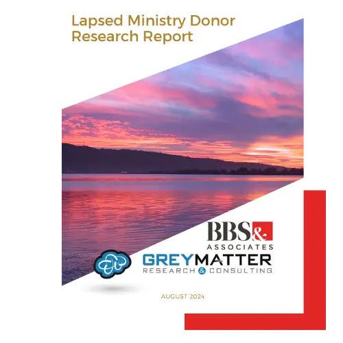 Lapsed Ministry Donor Research Report cover page